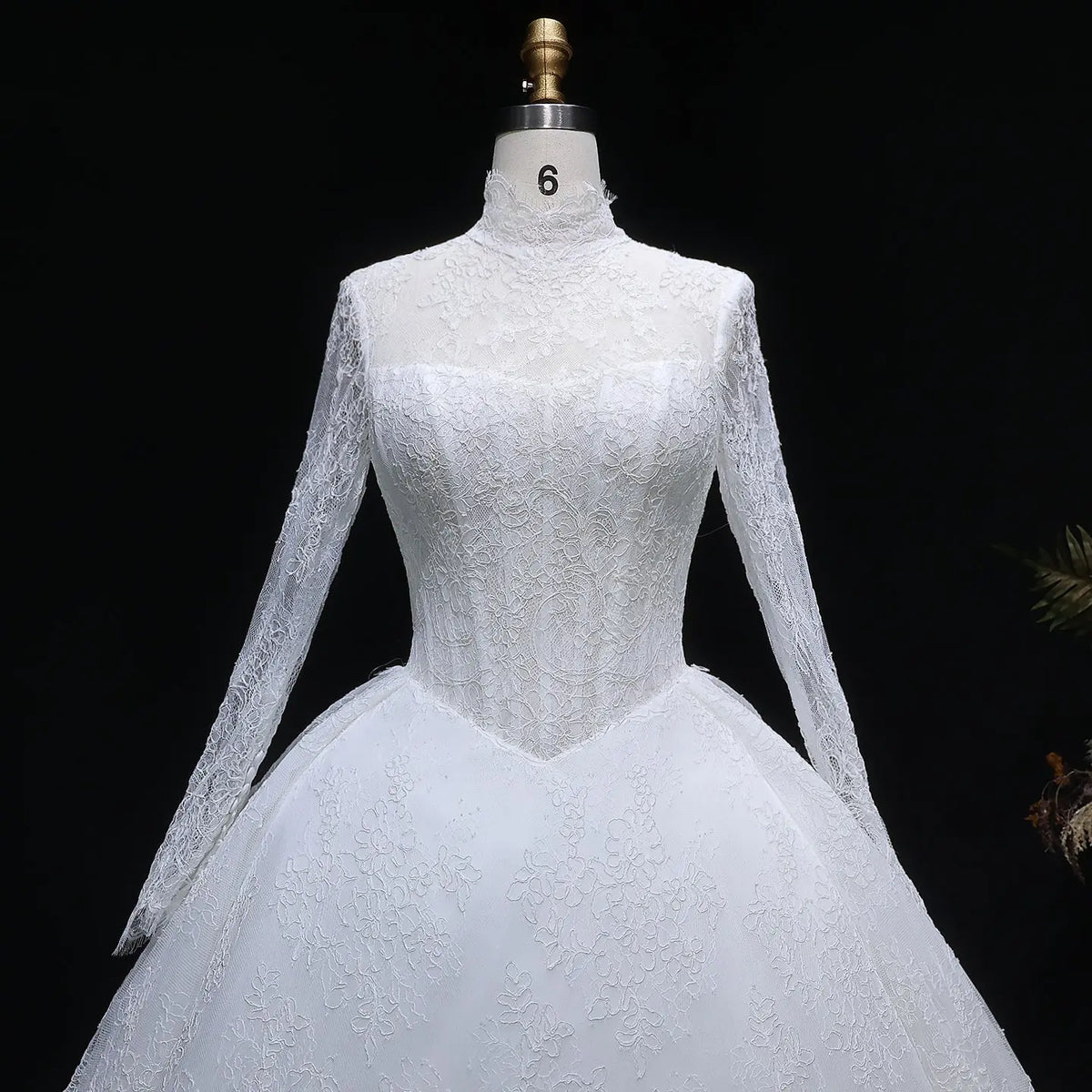 Luxury High Neck Lace Wedding Dress SW519 