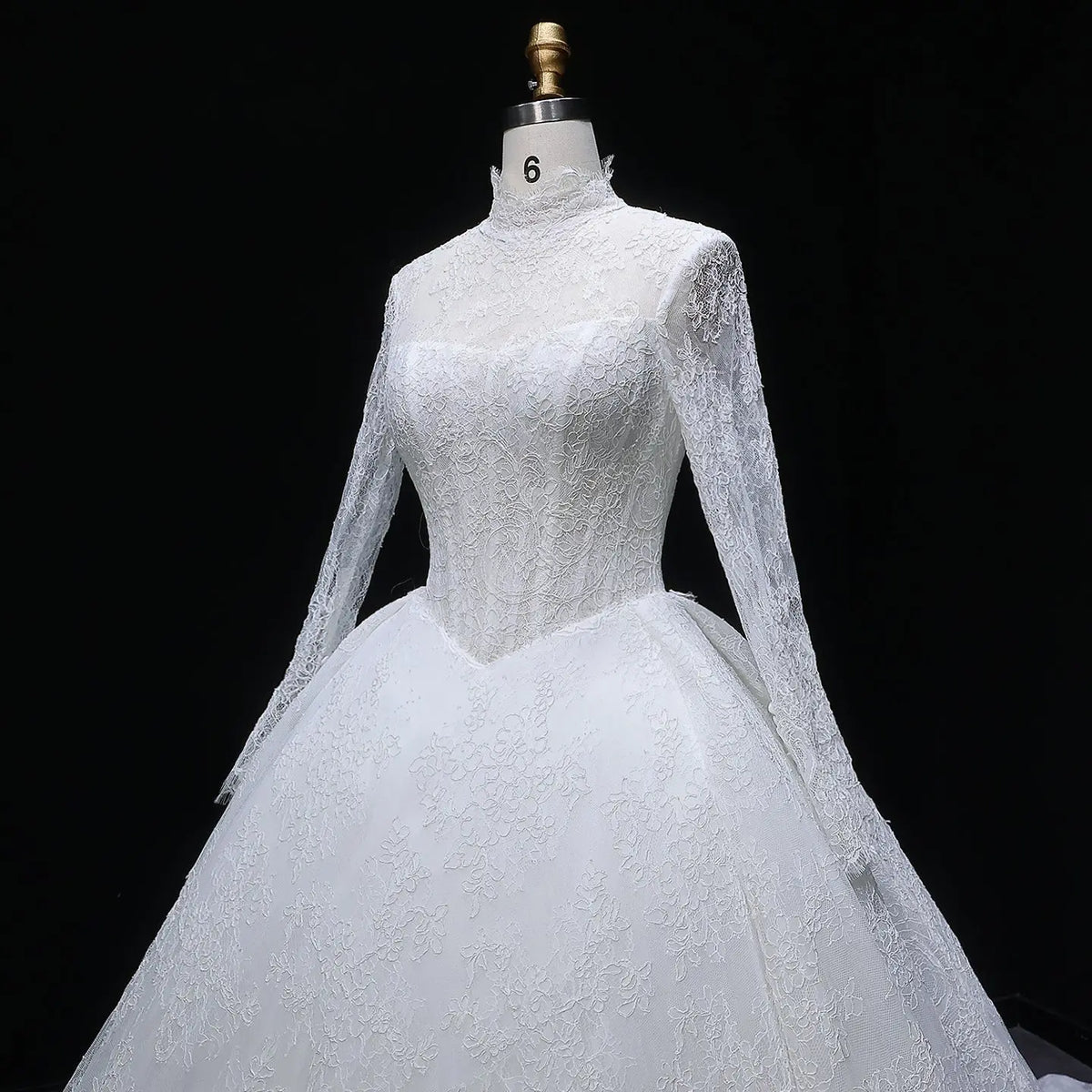 Luxury High Neck Lace Wedding Dress SW519 