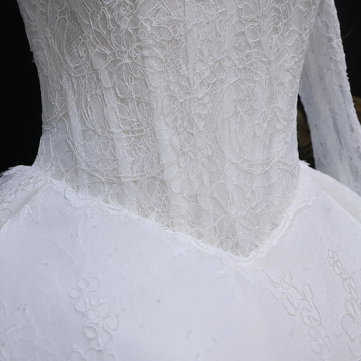 Luxury High Neck Lace Wedding Dress SW519 
