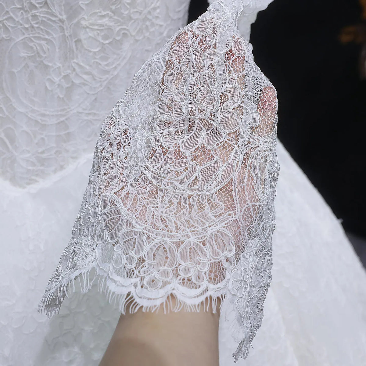 Luxury High Neck Lace Wedding Dress SW519 