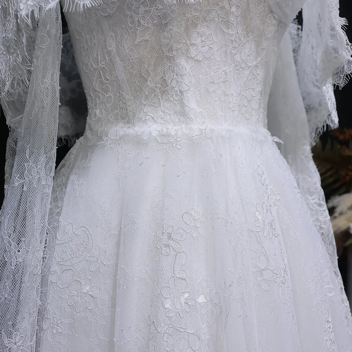 Luxury Off Shoulder Wedding Dress with Long Sleeves SW542 