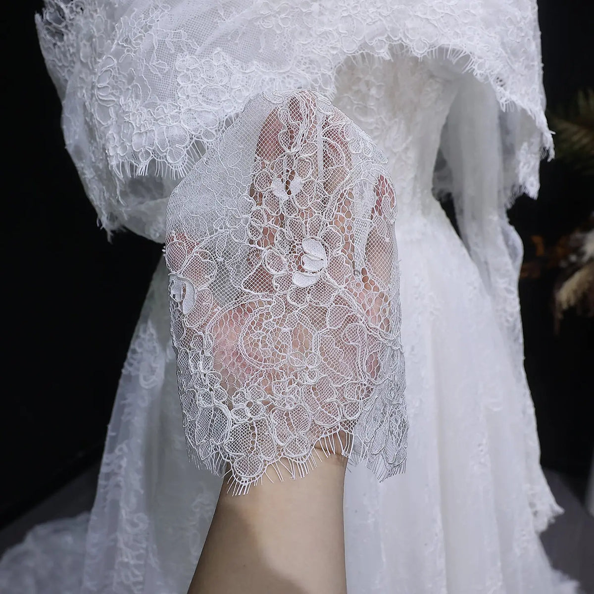 Luxury Off Shoulder Wedding Dress with Long Sleeves SW542 