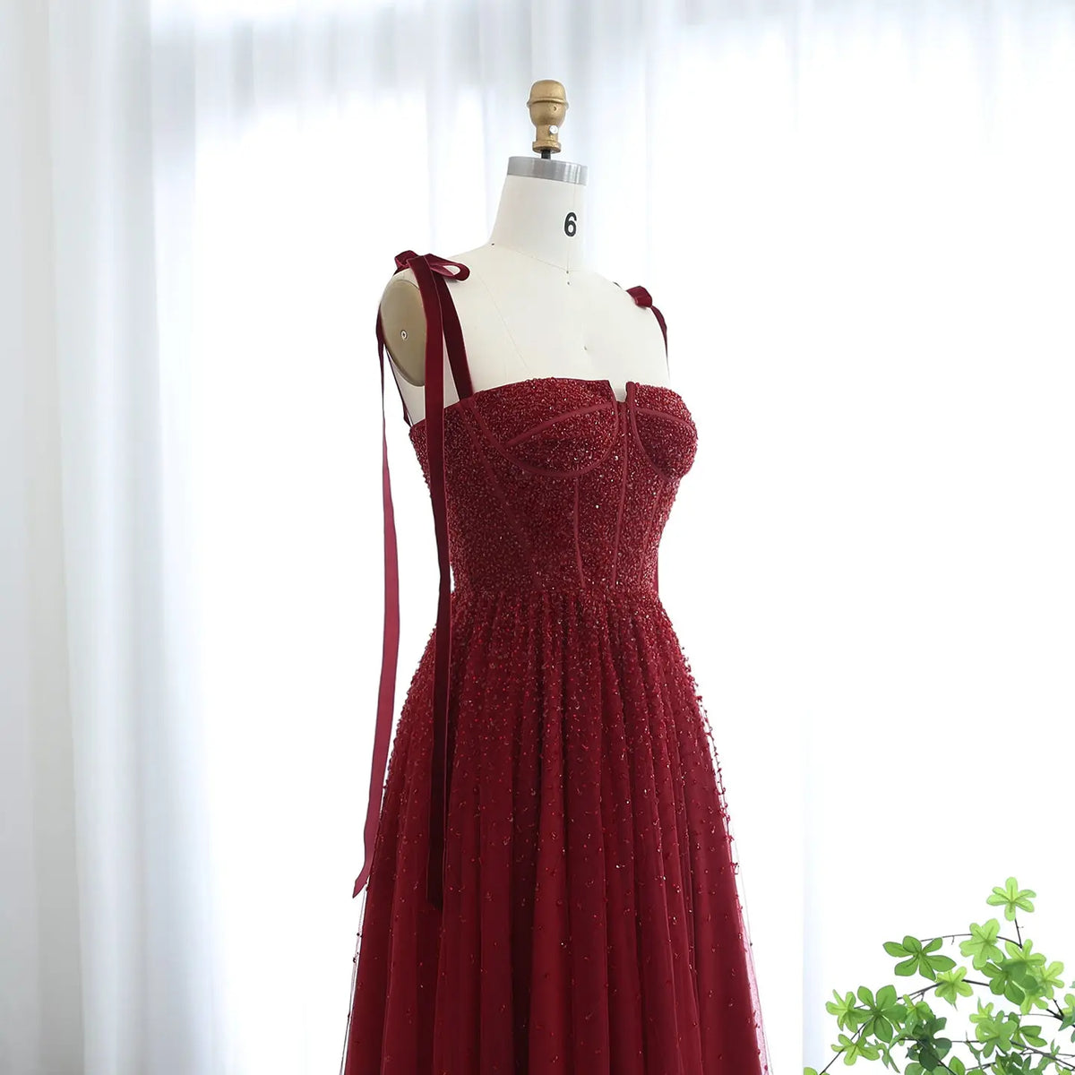 red luxury dresses Luxury Pearl Red Evening Dress with 3D Flowers Cape SS585