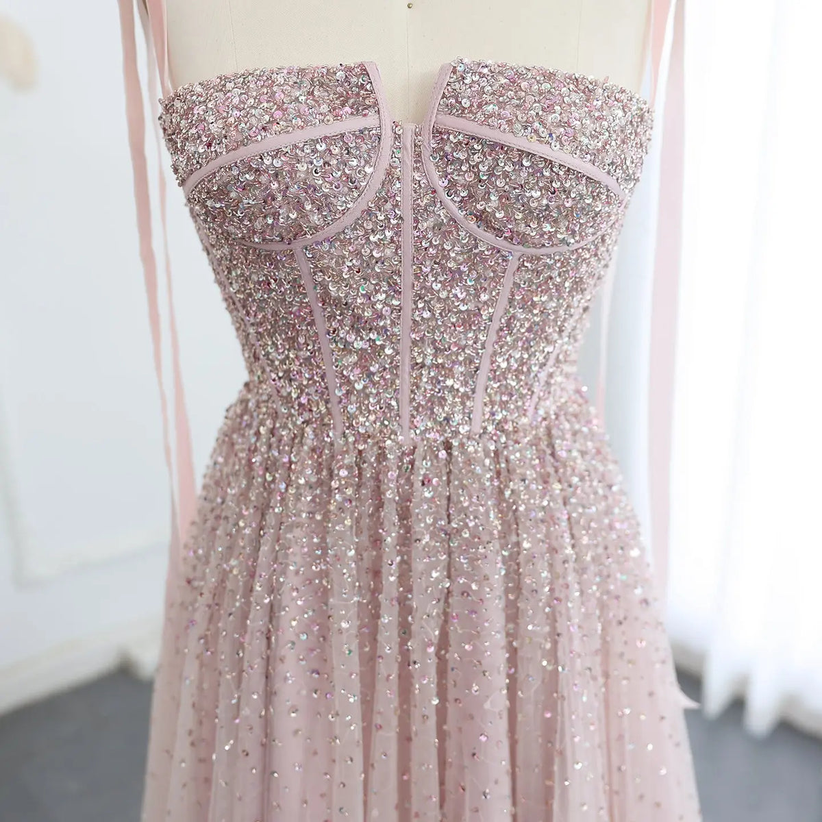 Luxury Beaded Red Evening Dresses with Straps SS263 