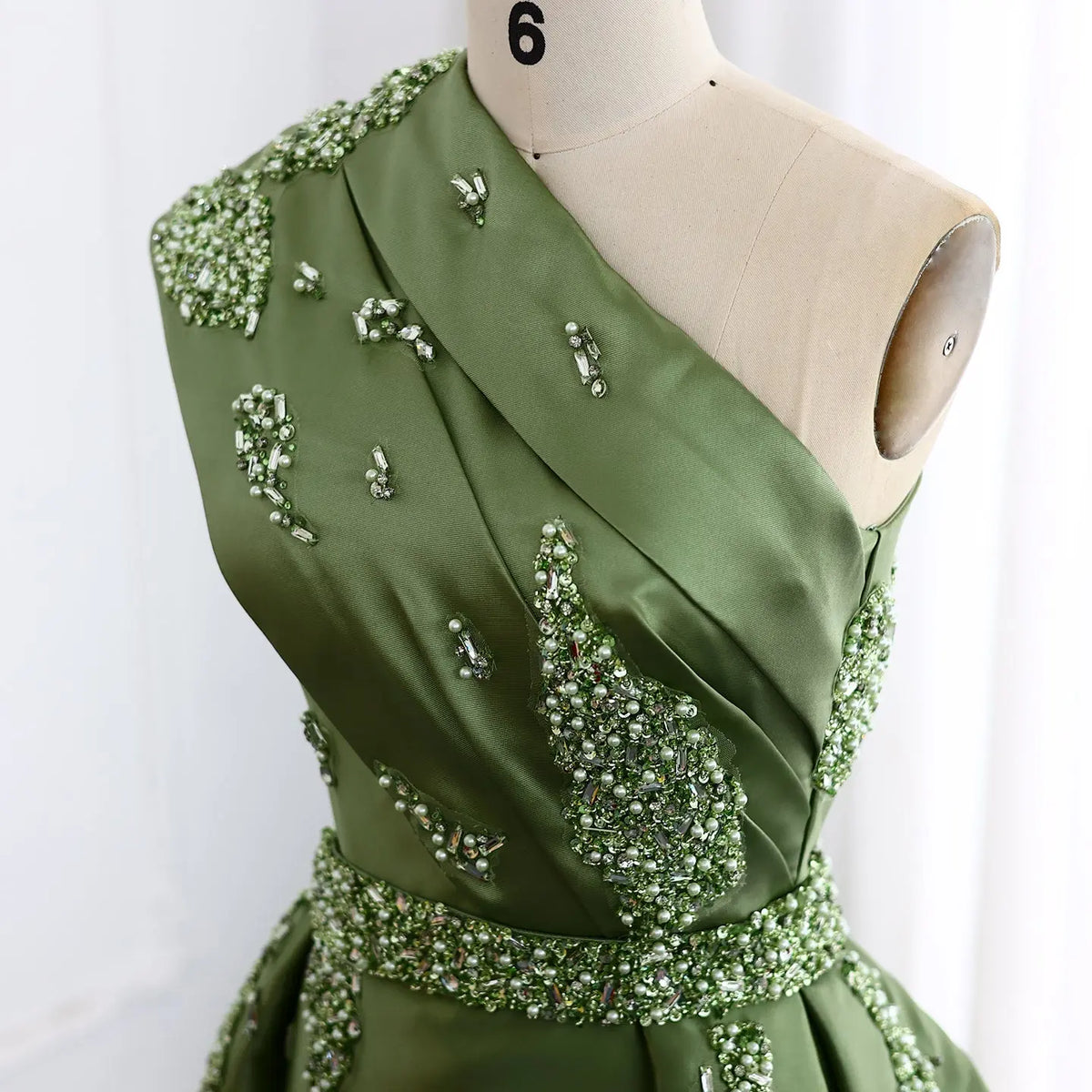 Luxury Champagne Crystal Evening Dress with Overskirt SS599 