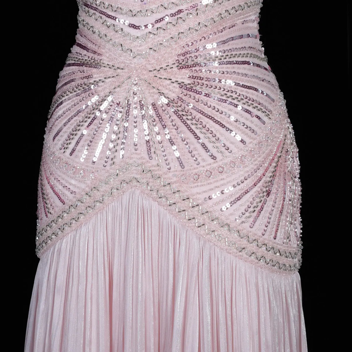 Rust Red Sequin Evening Gown Pleated Dress SS325-9