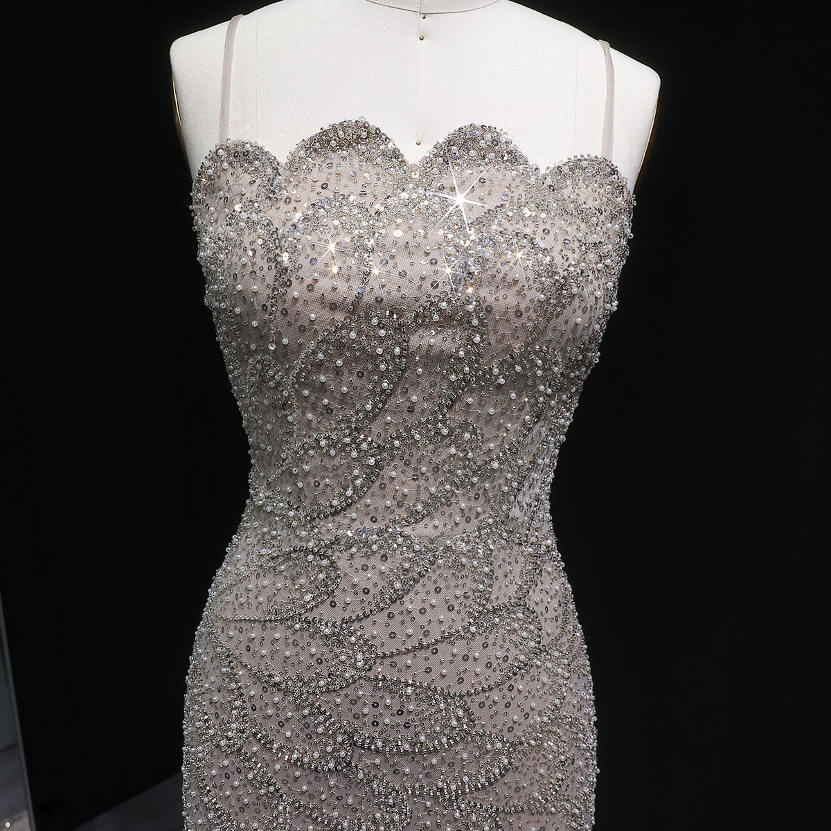 Elegant Emerald Green Strapless Evening Dress SS601