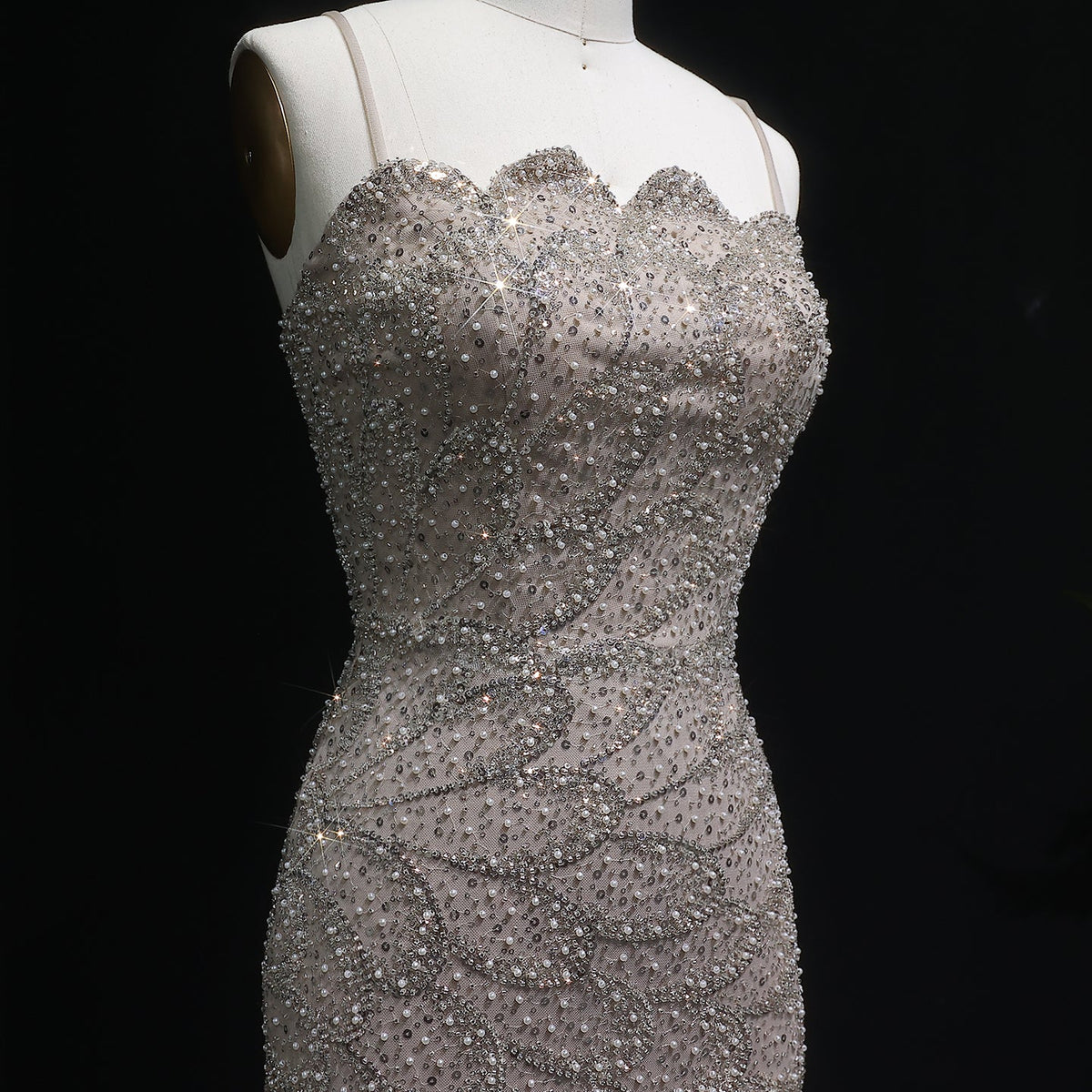 Elegant Emerald Green Strapless Evening Dress SS601