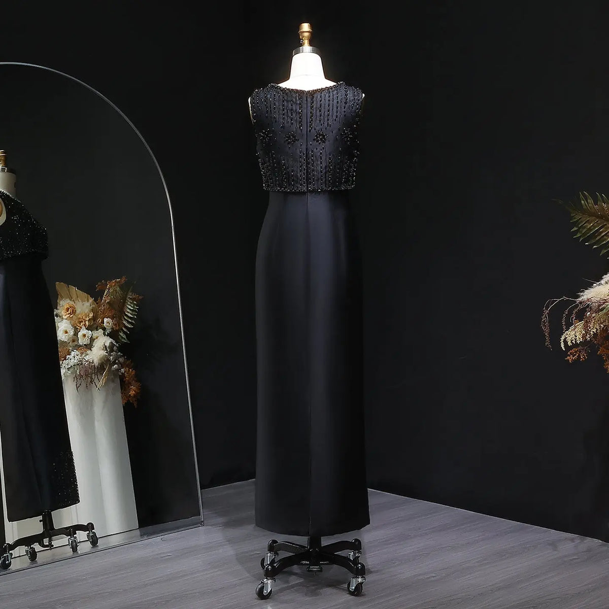 Luxury Rhinestones Silver Midi Evening Dress SS277 