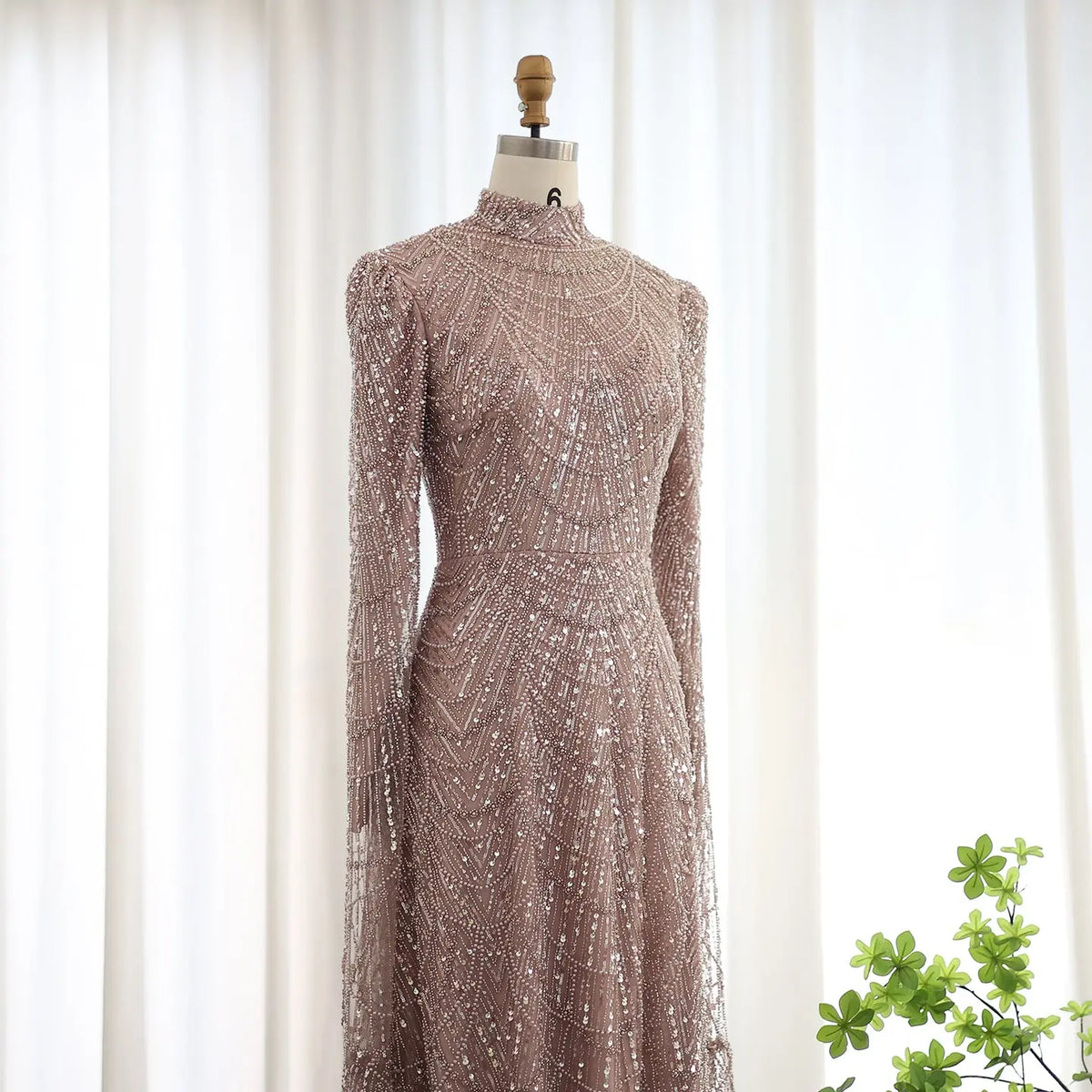 Luxury Sage Green Evening Dress with Cape Sleeves SS630 - SHARONSAID Luxury Sage Green Evening Dress with Cape Sleeves SS630 - SHARONSAID