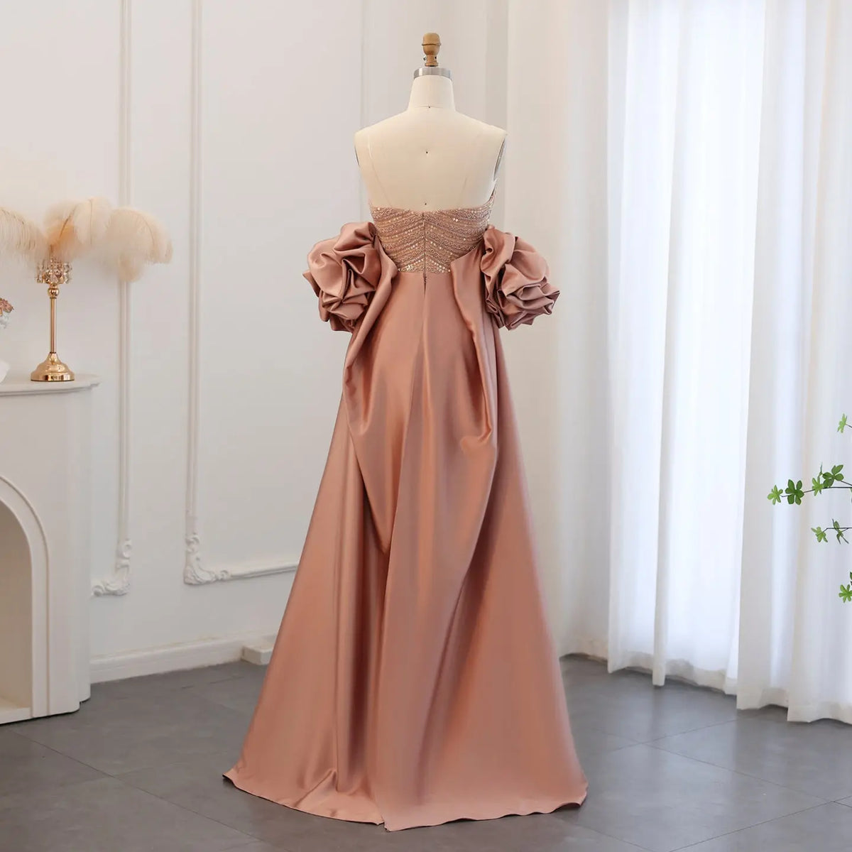 dusty pink occasion dress Christabelle Dusty Pink Sweetheart Strapless Ruffled Dress