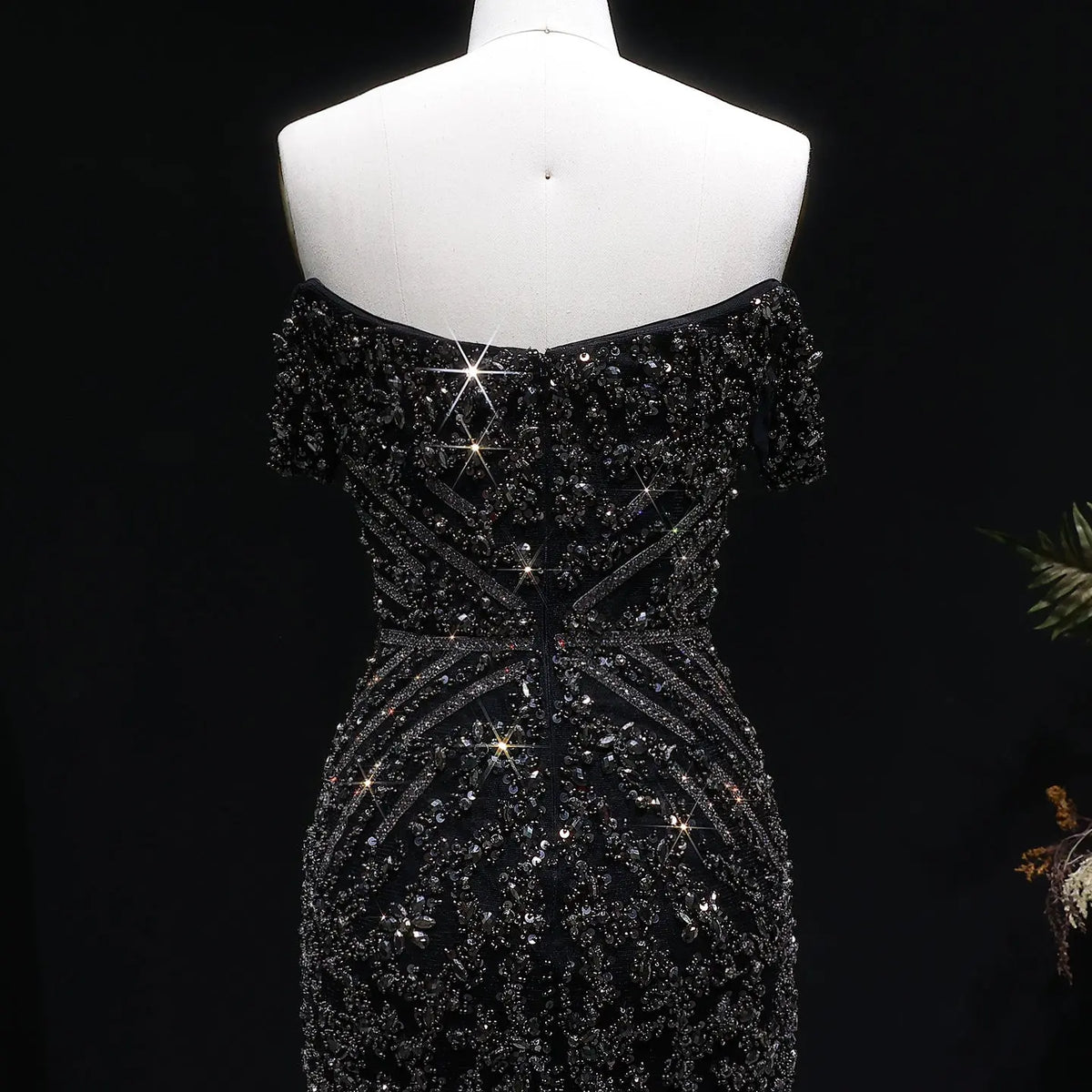 black and silver homecoming dress Dreamy Black Mesh Beaded Cocktail Homecoming Dress RM131 – SHARONSAID