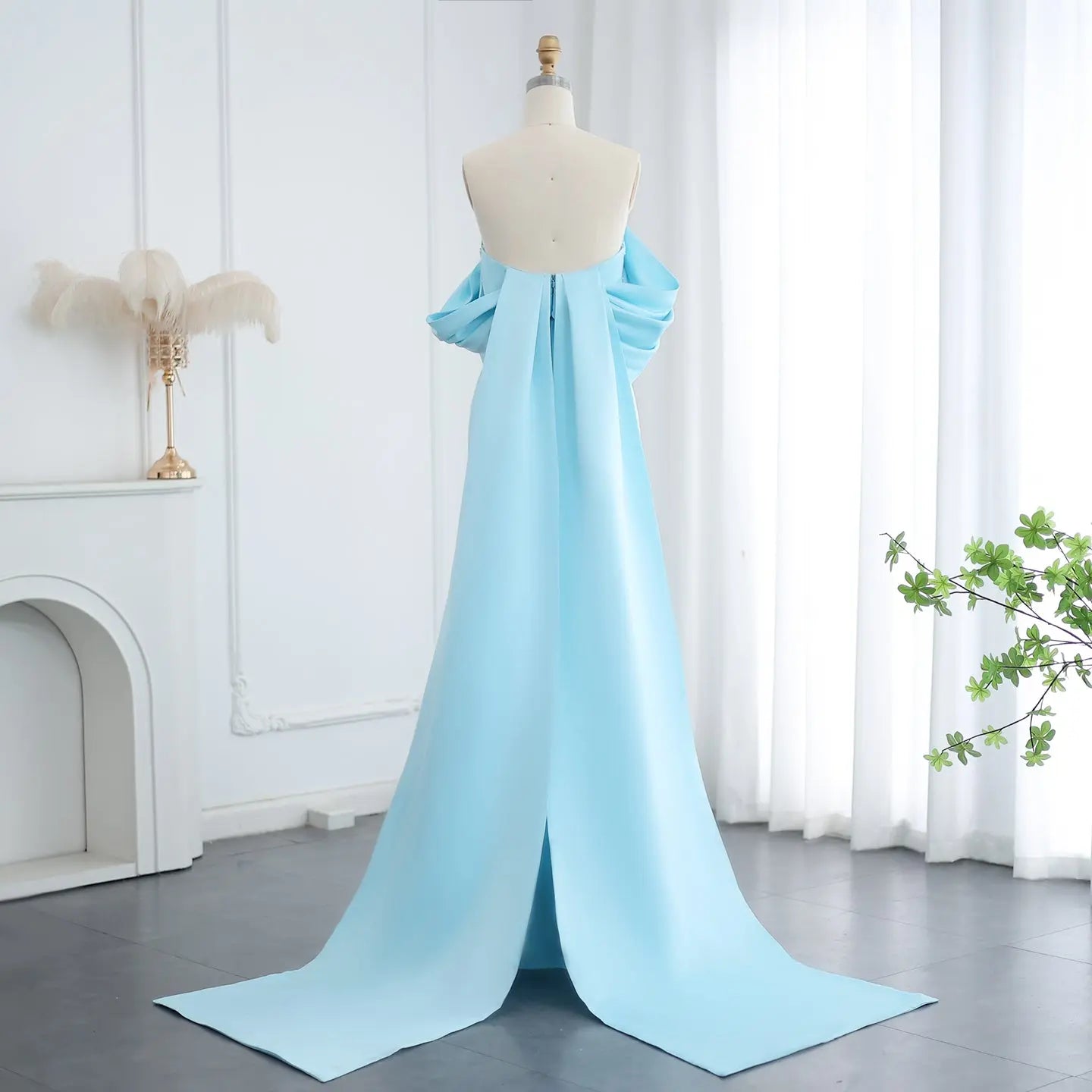 ワンピース yilon Luxury balloon dress Luxury Rhinestone Pink Off Shoulder Evening Dress SS500