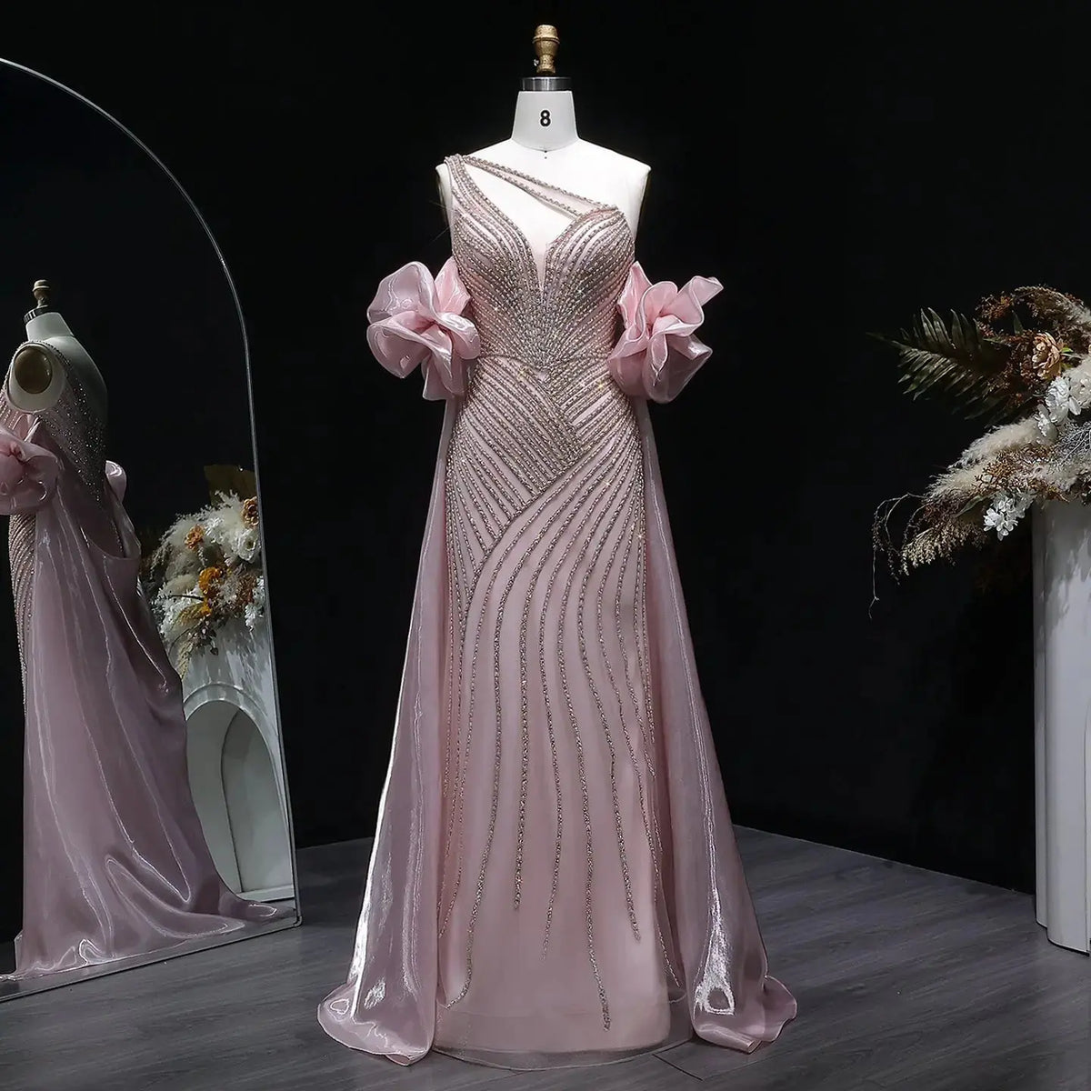 dusty pink cape dress Soft pink cape + pencil dress inspired from a beautiful Design custom made all sizes