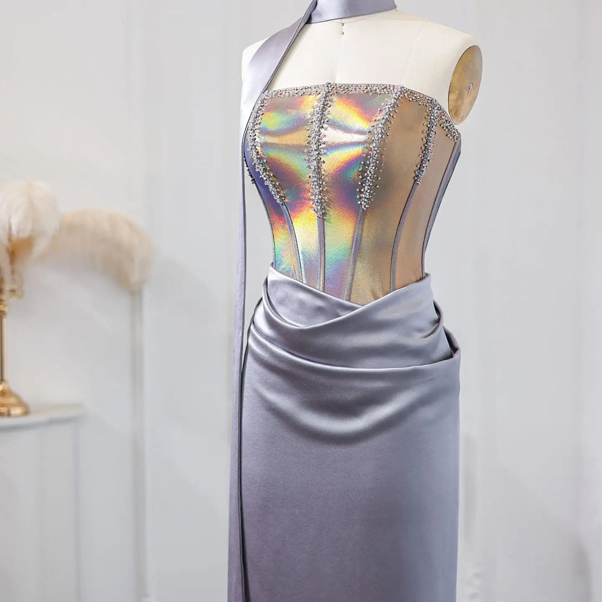silver dress scarf Silver Taffeta Wedding Shawl: Hands-Free Bridal Wrap, Evening Stole
