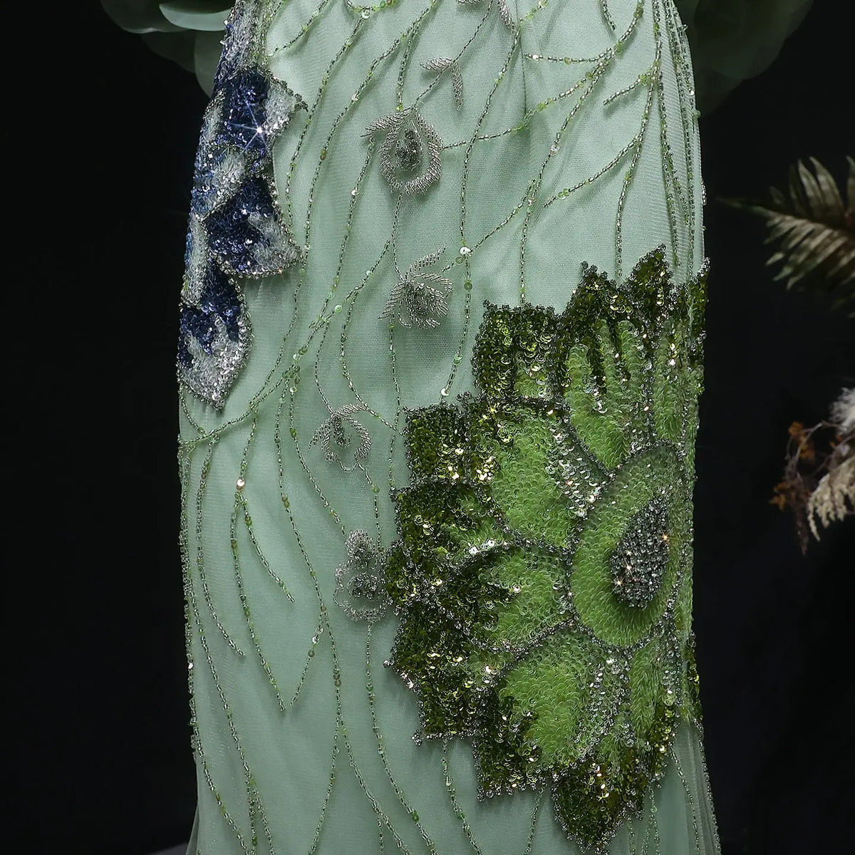 Luxury Pink Floral Beaded Evening Dress with Burgundy Shawl SS515 