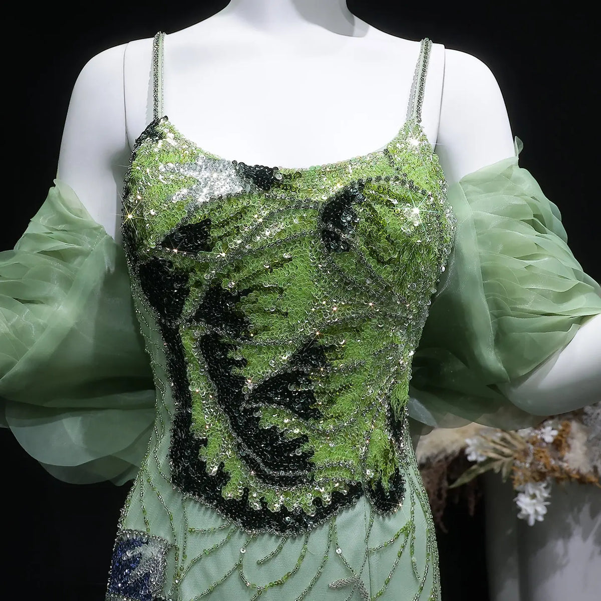 Luxury Pink Floral Beaded Evening Dress with Burgundy Shawl SS515 