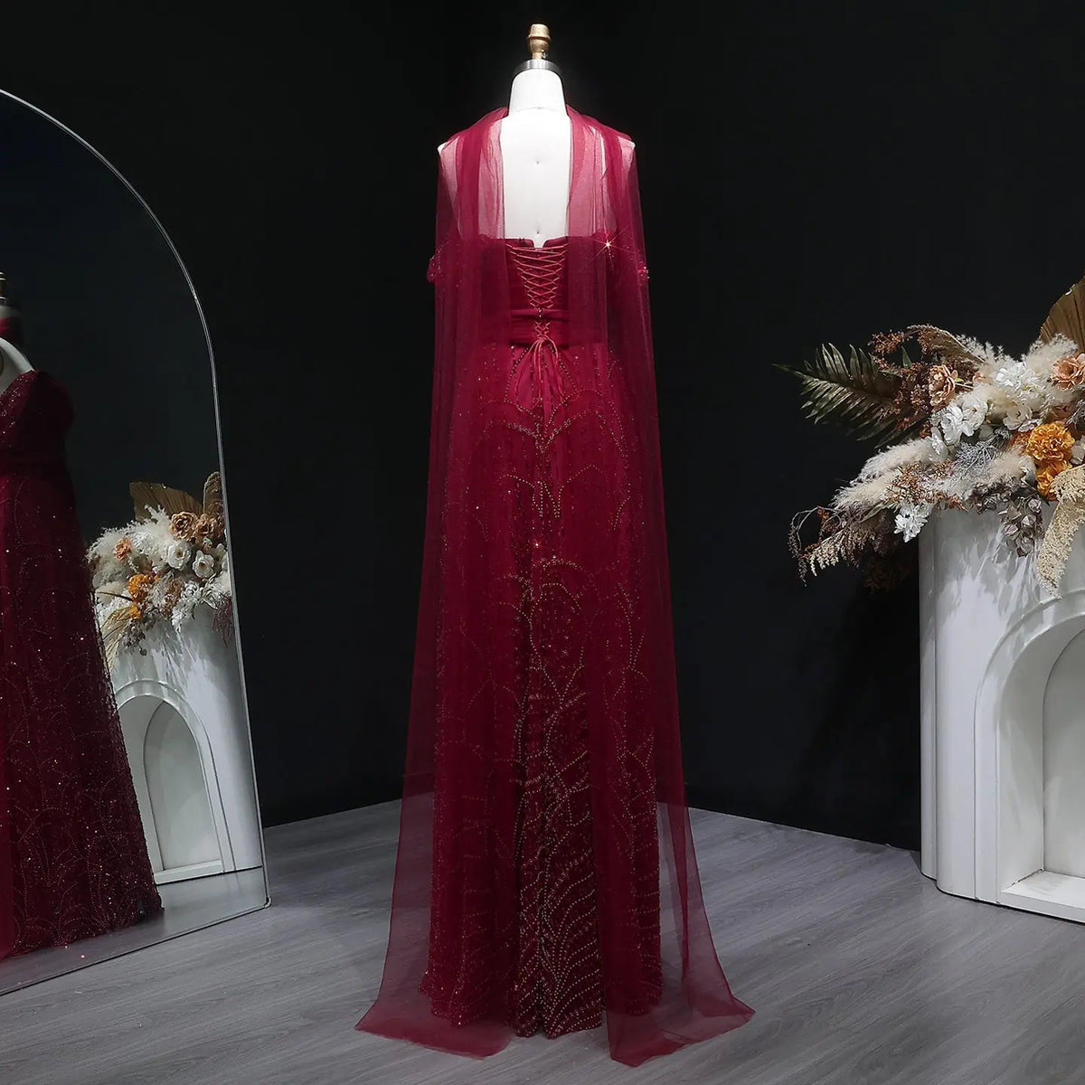 Romantic Beaded Pink Off Shoulder Evening Dress with Scarf SS766 - SHARONSAID Romantic Beaded Pink Off Shoulder Evening Dress with Scarf SS766 - SHARONSAID