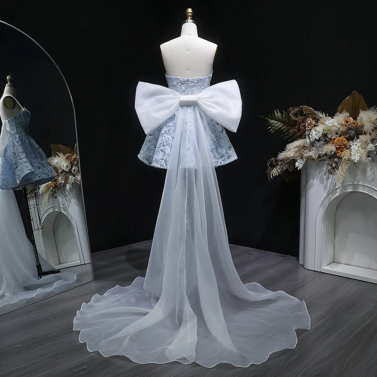 Elegant Blue Strapless Lace A-Line Homecoming Dress with Big Bow Detac – SHARONSAID Elegant Blue Strapless Lace A-Line Homecoming Dress with Big Bow Detac – SHARONSAID