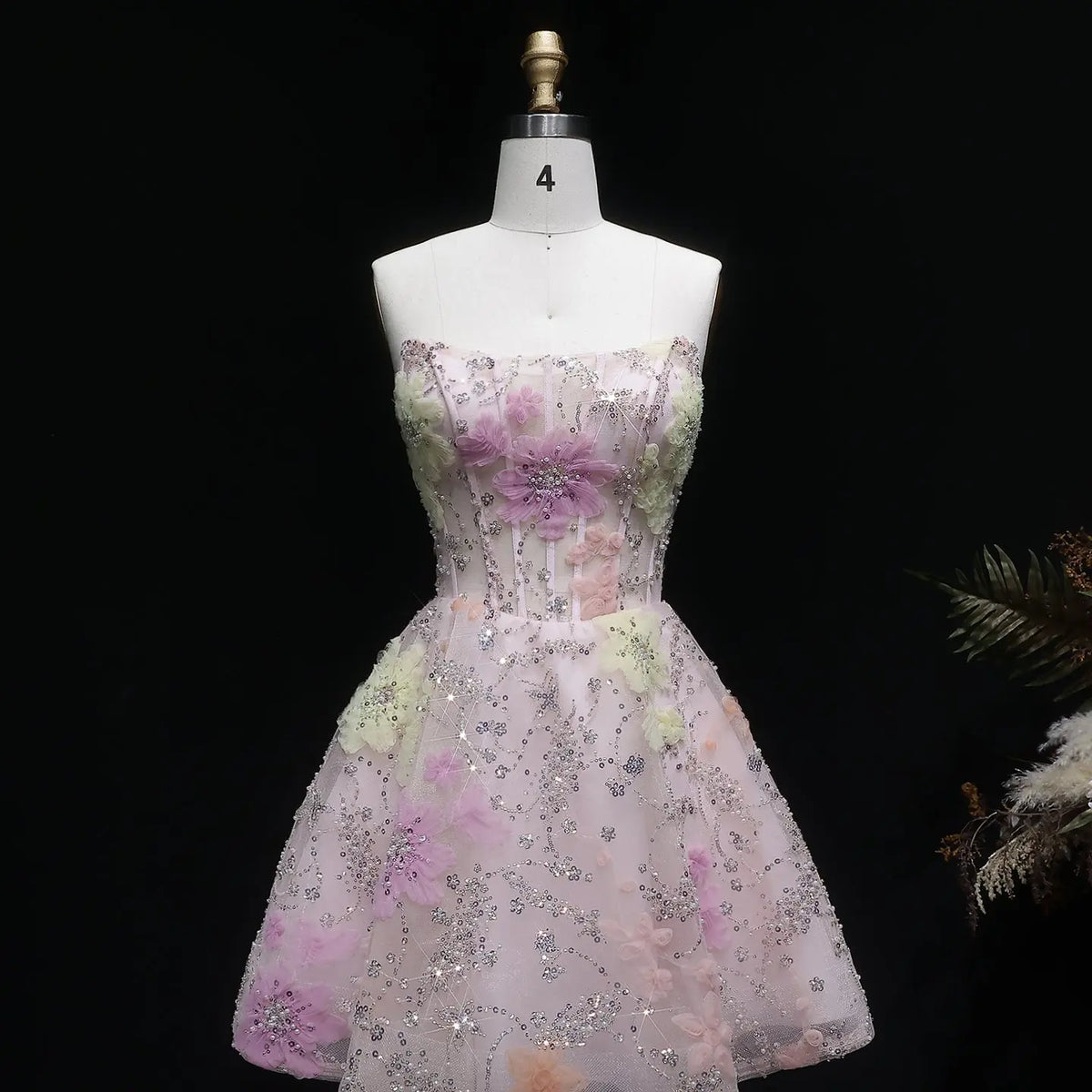 Luxury Glitter Tulle Sweetheart Mini Homecoming Dress with Handmade Fl SHARONSAID Luxury Glitter Tulle Sweetheart Mini Homecoming Dress with Handmade Fl SHARONSAID