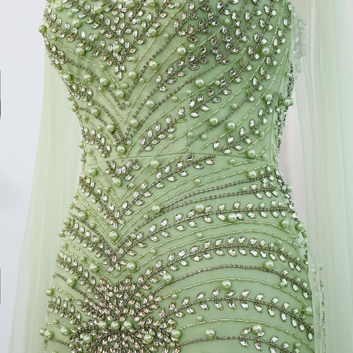 Luxury Rhinestones Silver Nude Spaghetti Evening Dress SS188