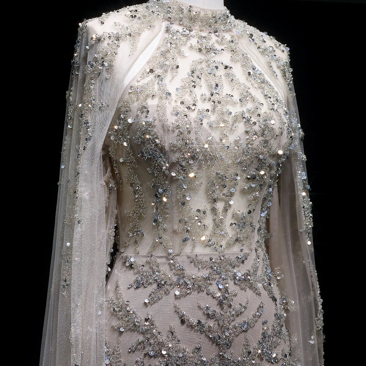 turquoise and silver wedding dresses Turquoise Blue Rhinestone Appliqu Evening Dress - Handcrafted Couture Gown Crystals