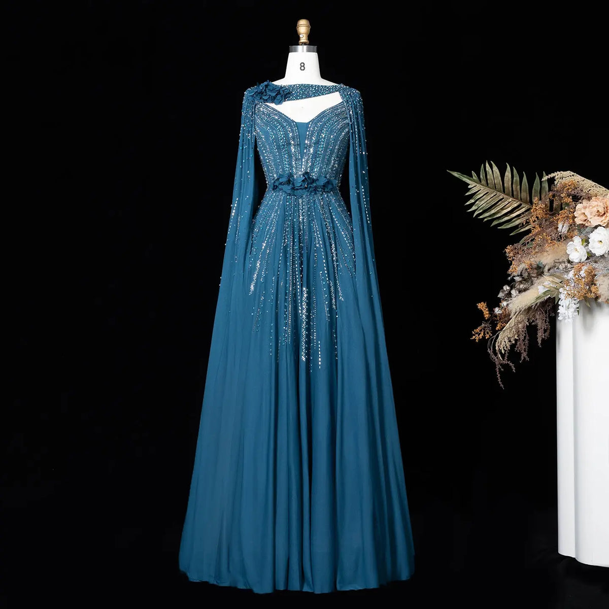 blue off the shoulder wedding guest dress Off-the-Shoulder Royal Blue Evening Dress Floral Lace Long Wedding Guest Dress