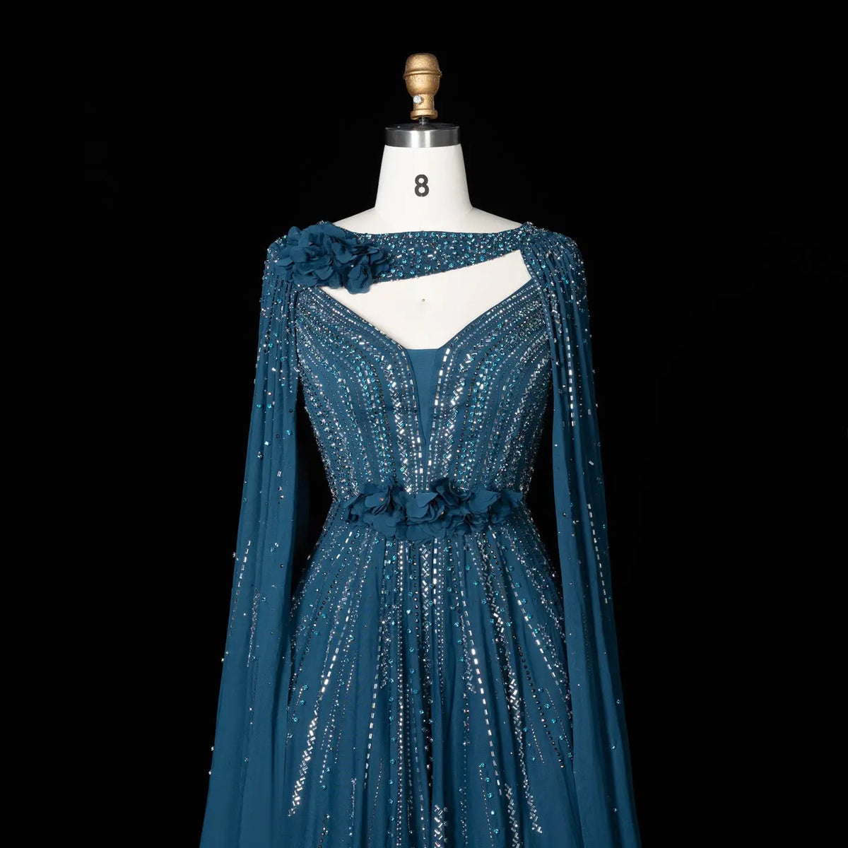 blue patterned wedding guest dress Casual Spaghetti Straps Long Floral Blue Wedding Guest Dress