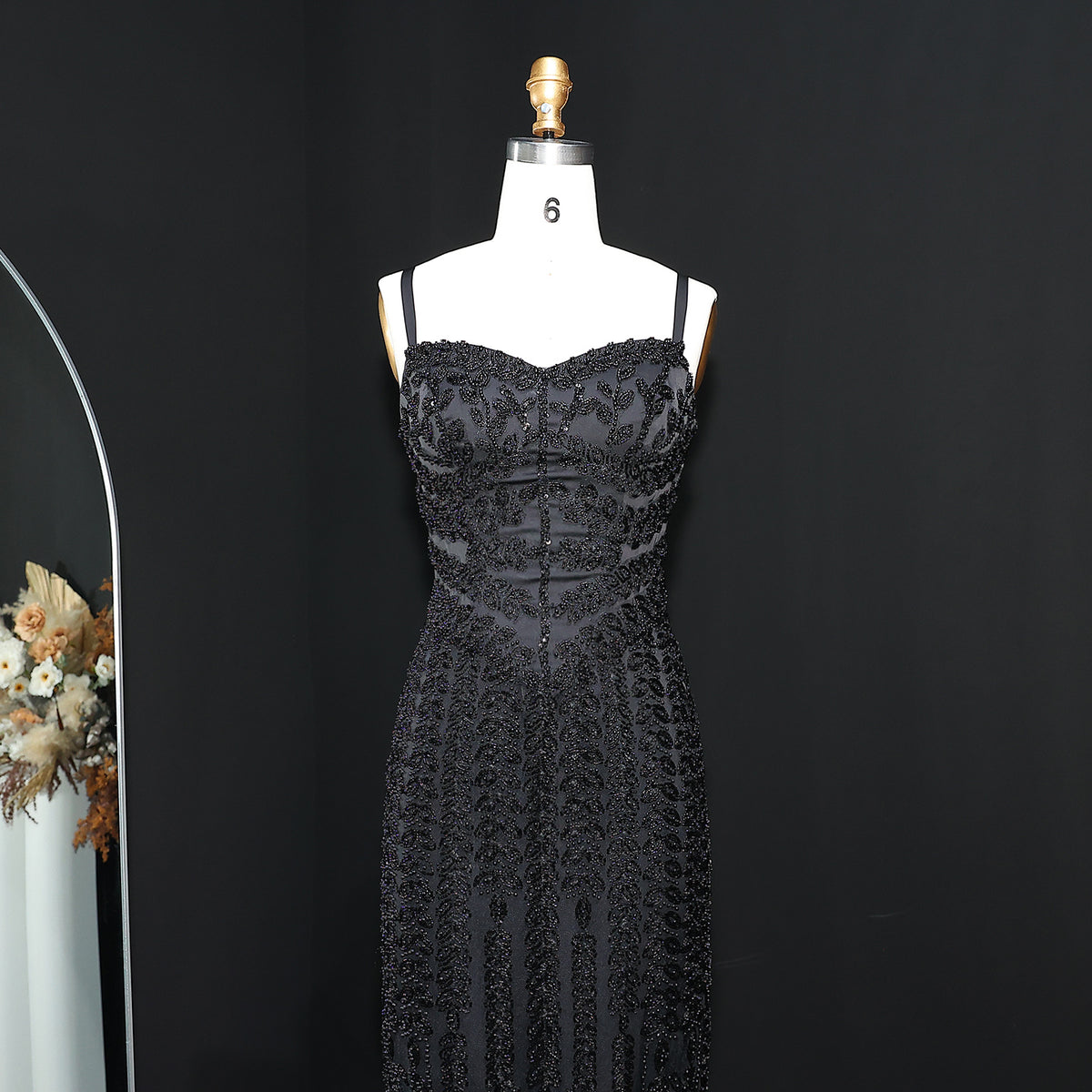 Luxury Beaded Blue Mermaid Evening Dress SS694 