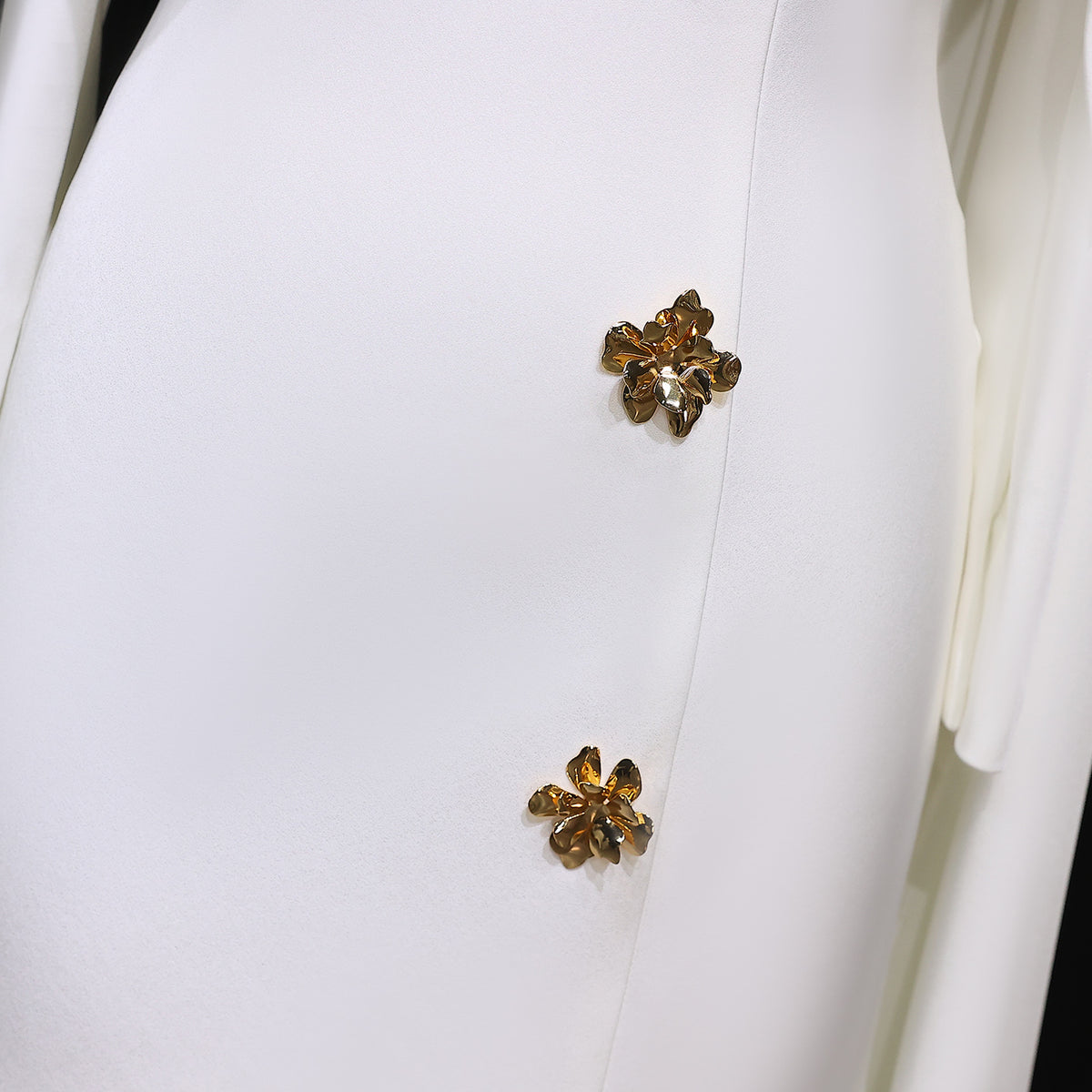 Elegant Off White Satin Arabic Evening Dress with Cape SF536 