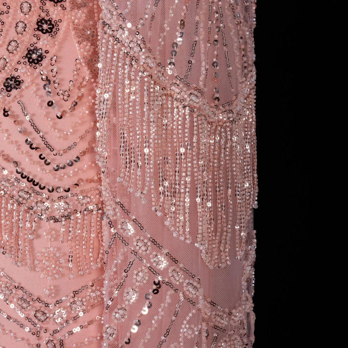Peach Sequin Mermaid Formal Evening Gown Dress SS015-8