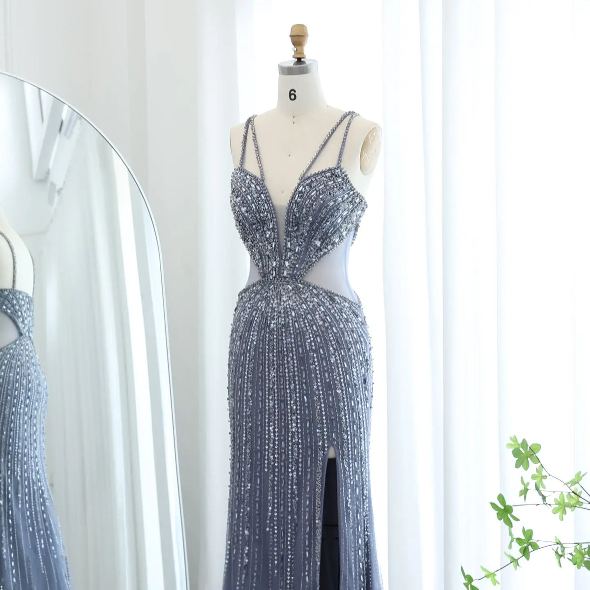 crystal blue bridesmaid dresses Floor-Length Soft Blue Bridesmaid Dresses