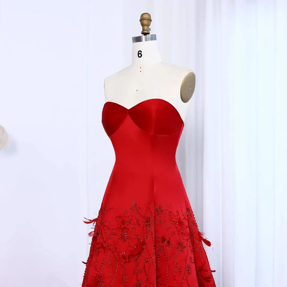 Luxury 3D Flowers Feathers Coral Pink Evening Dress SS470 - SHARONSAID Luxury 3D Flowers Feathers Coral Pink Evening Dress SS470 - SHARONSAID