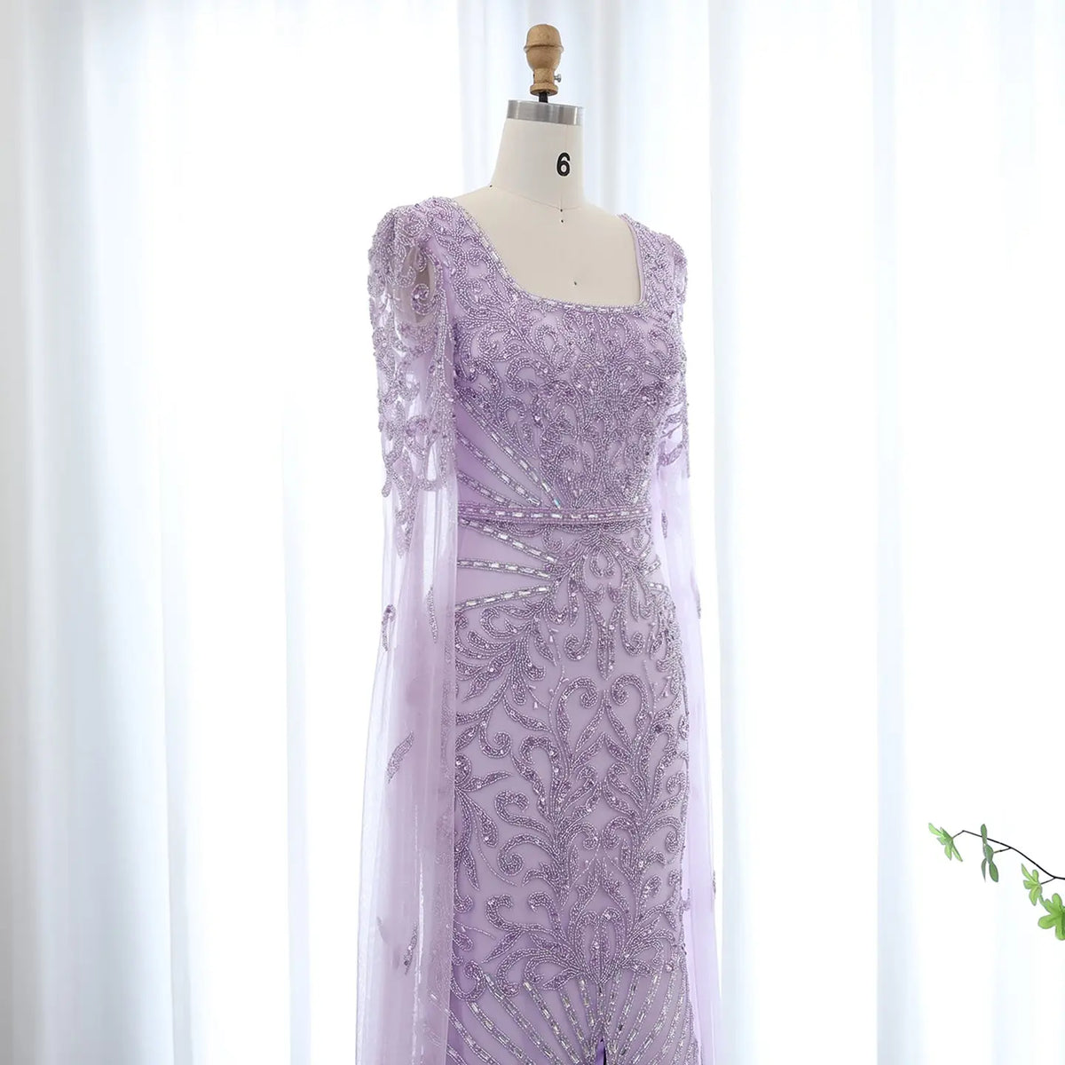 Luxury Turquoise Beaded Mermaid Evening Dress with Cape Sleeves SS469 Luxury Turquoise Beaded Mermaid Evening Dress with Cape Sleeves SS469