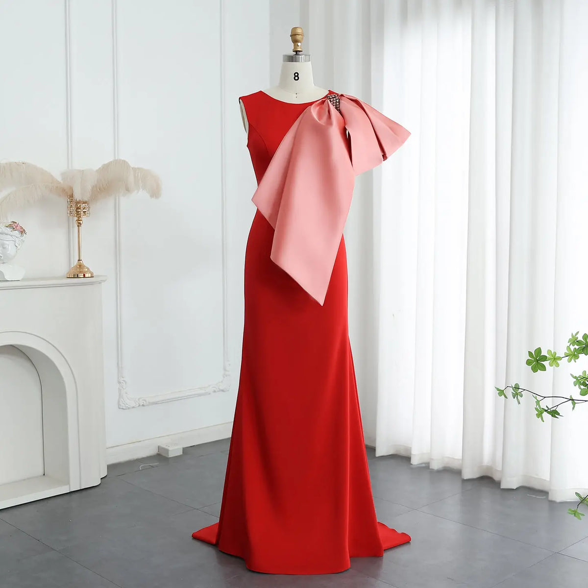 Elegant Navy Blue Mermaid Evening Dress with Bow Knot SF121 - SHARONSAID Elegant Navy Blue Mermaid Evening Dress with Bow Knot SF121 - SHARONSAID