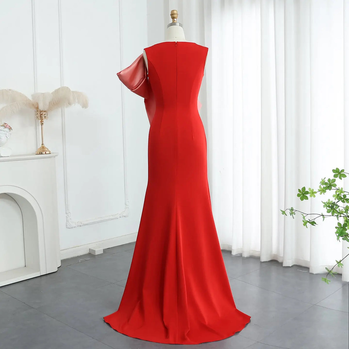 Elegant Navy Blue Mermaid Evening Dress with Bow Knot SF121 - SHARONSAID Elegant Navy Blue Mermaid Evening Dress with Bow Knot SF121 - SHARONSAID