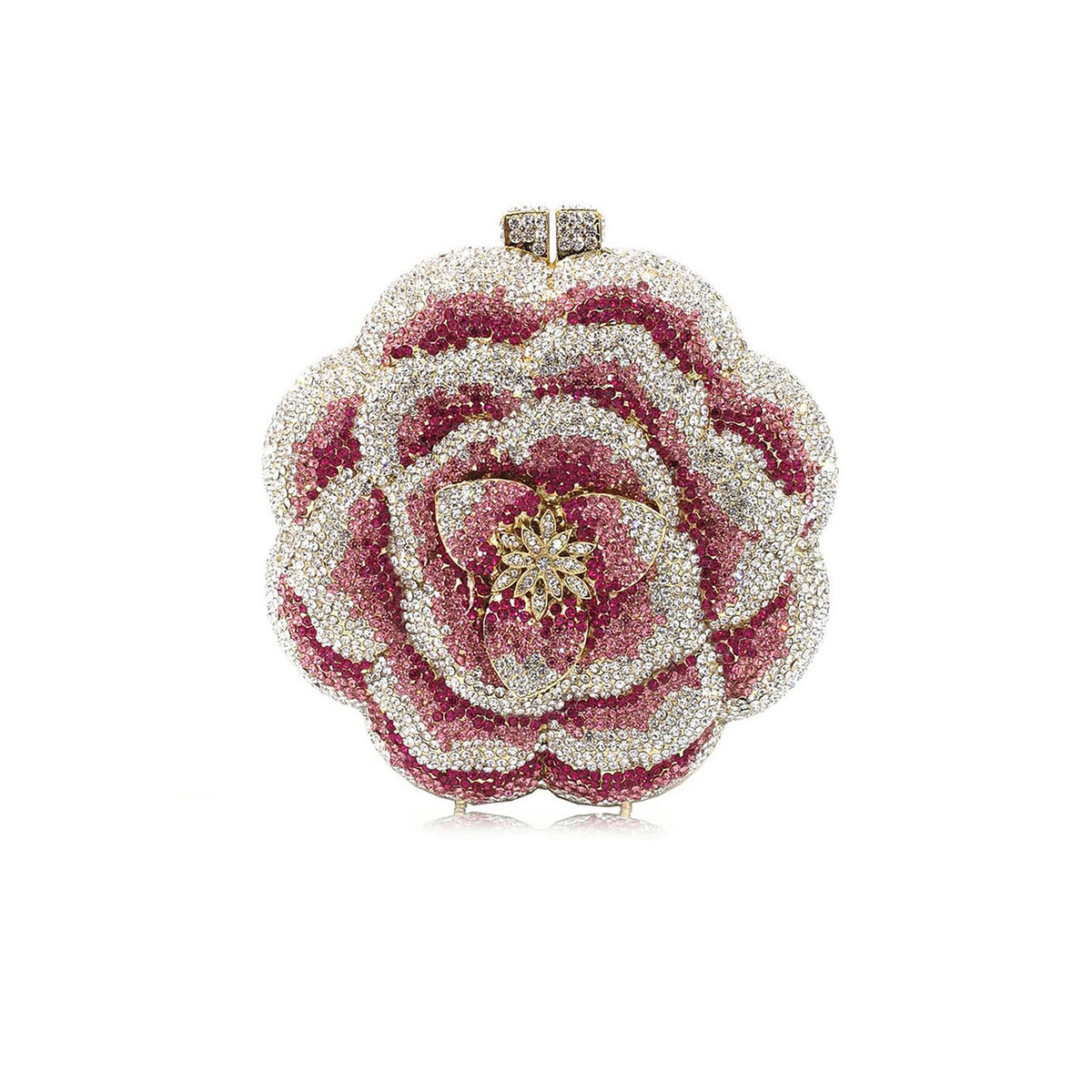 Diamond 3D Flower Clutch Evening Bag 