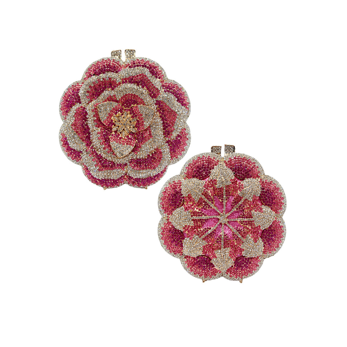 Diamond 3D Flower Clutch Evening Bag 