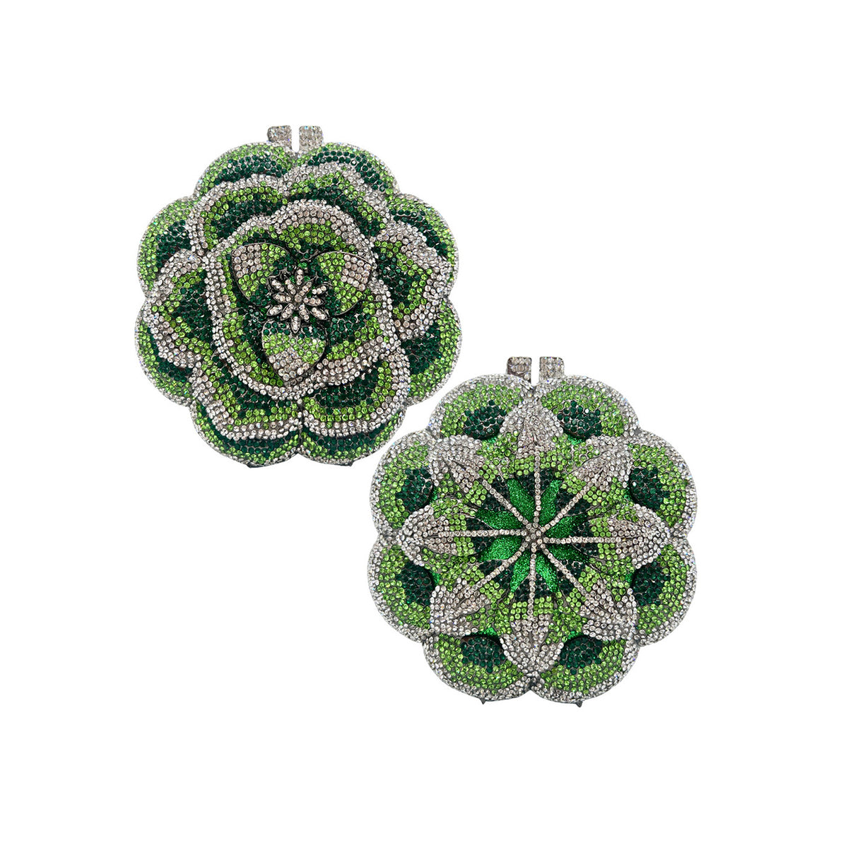 Diamond 3D Flower Clutch Evening Bag 