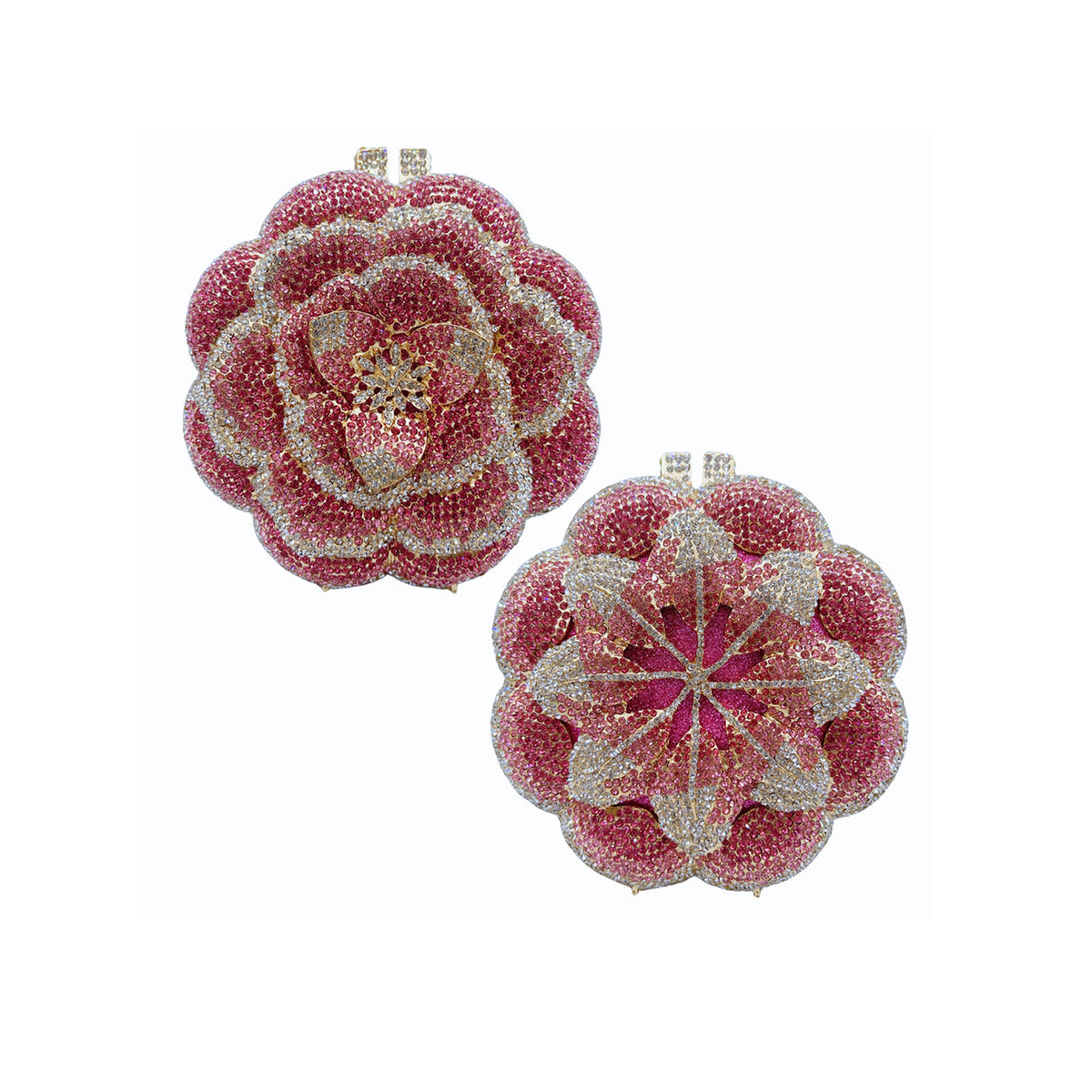 Diamond 3D Flower Clutch Evening Bag 