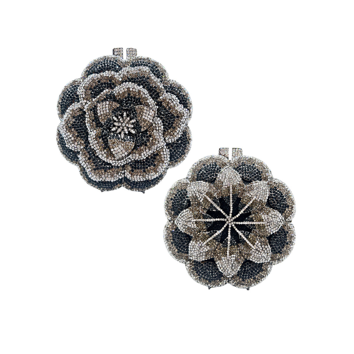 Diamond 3D Flower Clutch Evening Bag 