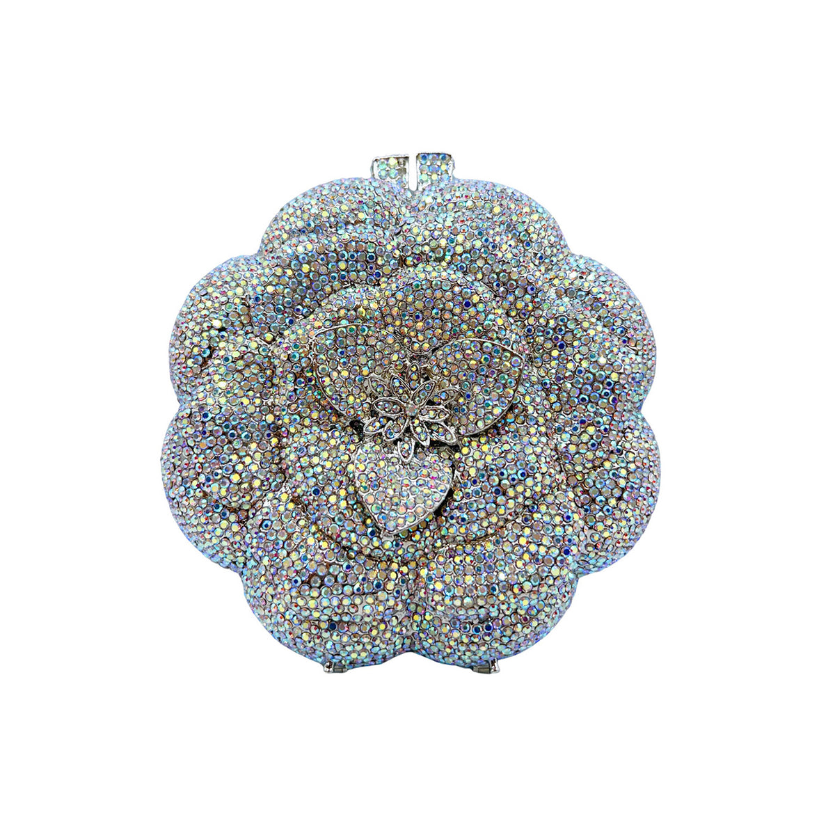 Diamond 3D Flower Clutch Evening Bag 