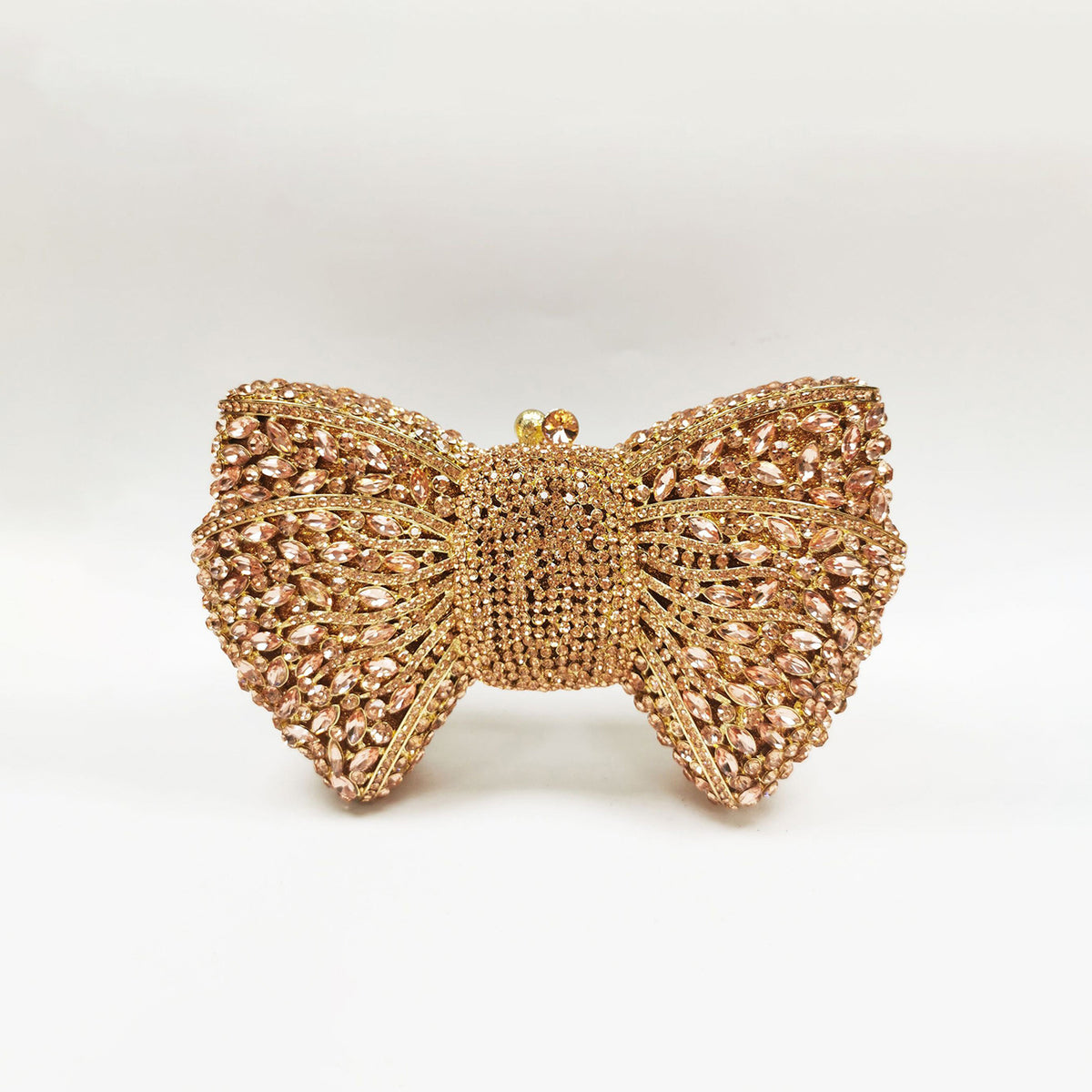 Luxury Bow Crystal Evening Clutch 