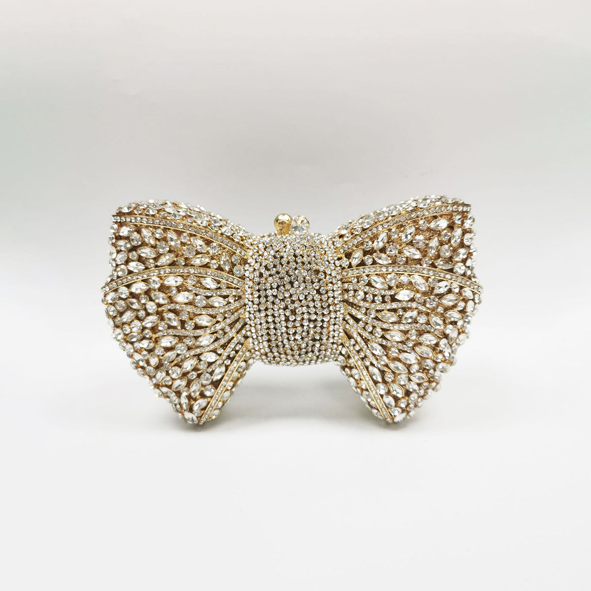 Luxury Bow Crystal Evening Clutch 