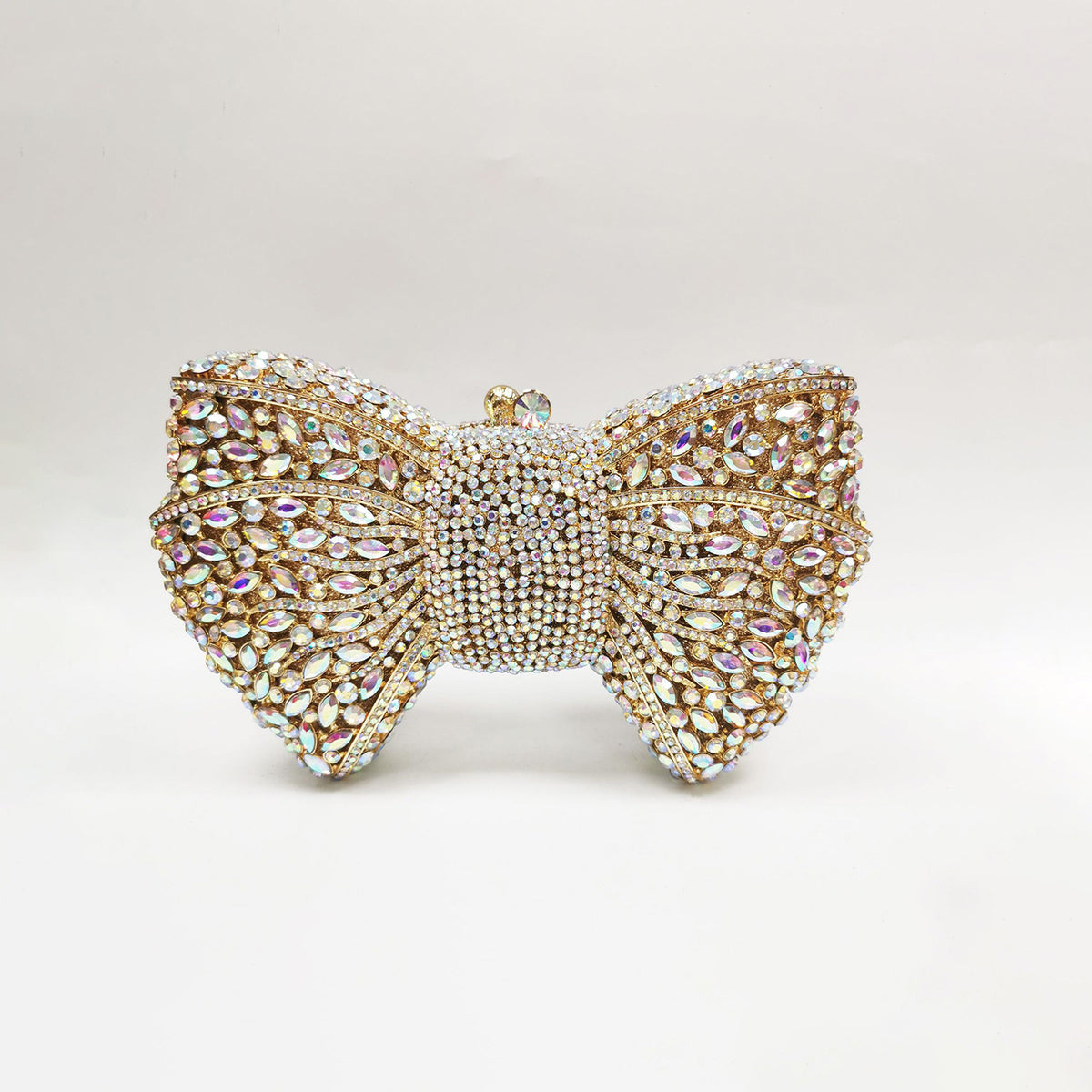 Luxury Bow Crystal Evening Clutch 
