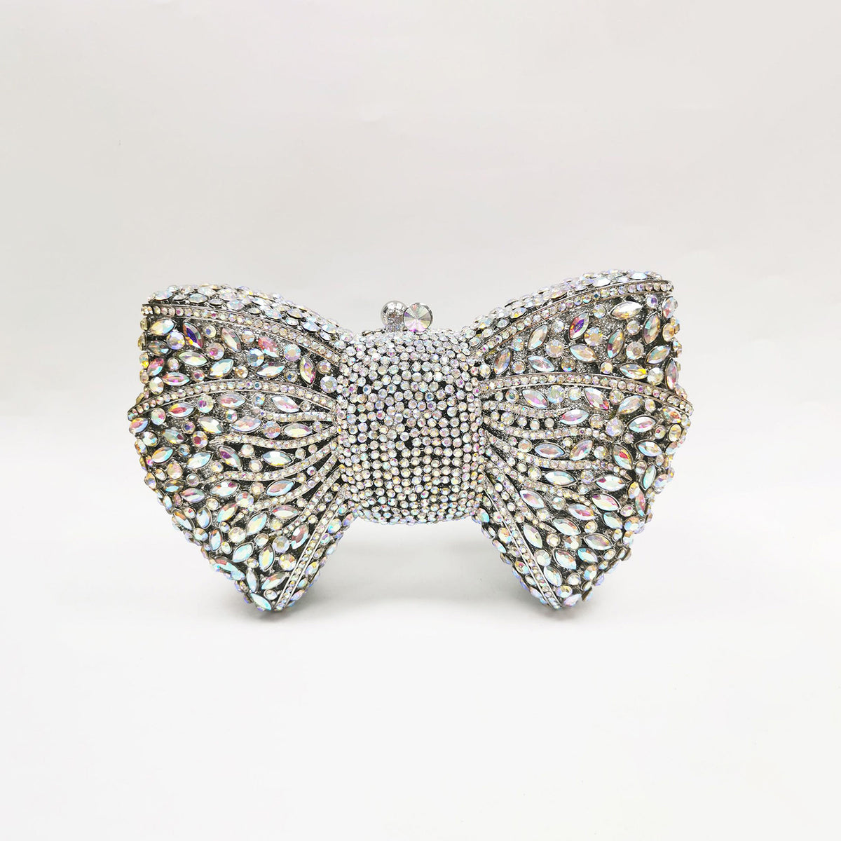 Luxury Bow Crystal Evening Clutch 