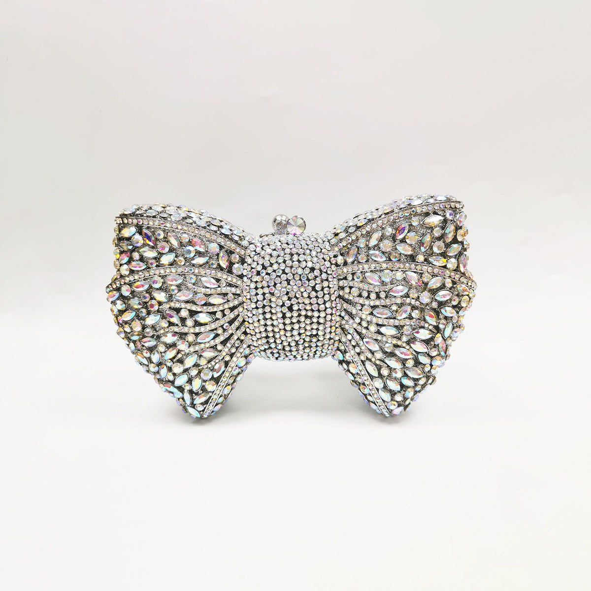 Luxury Bow Crystal Evening Clutch 