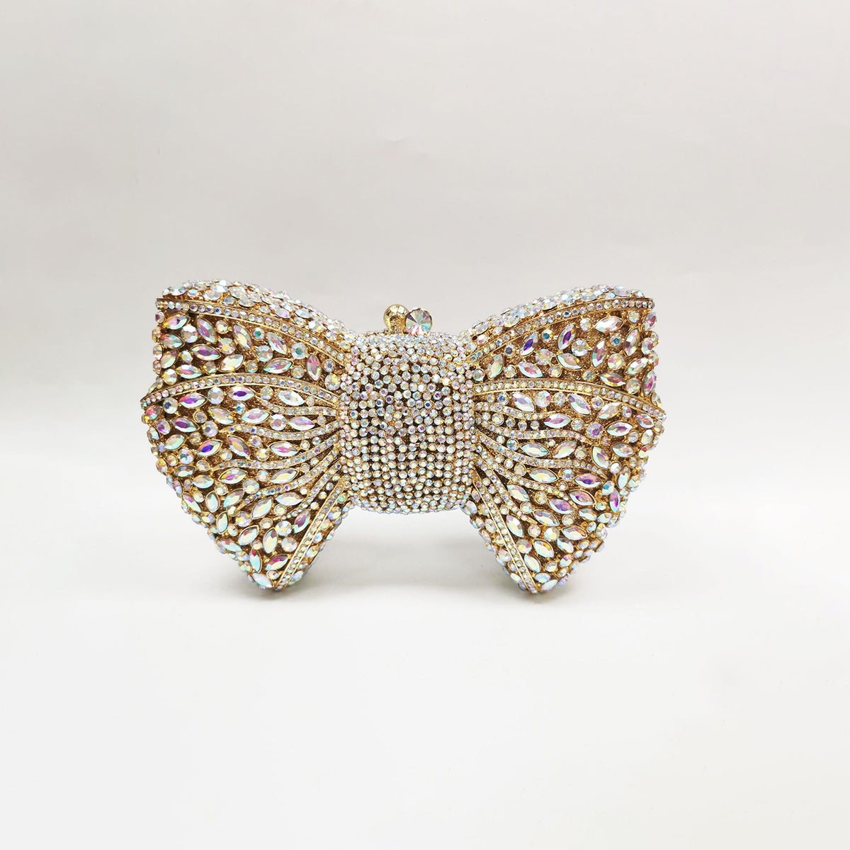 Luxury Bow Crystal Evening Clutch 