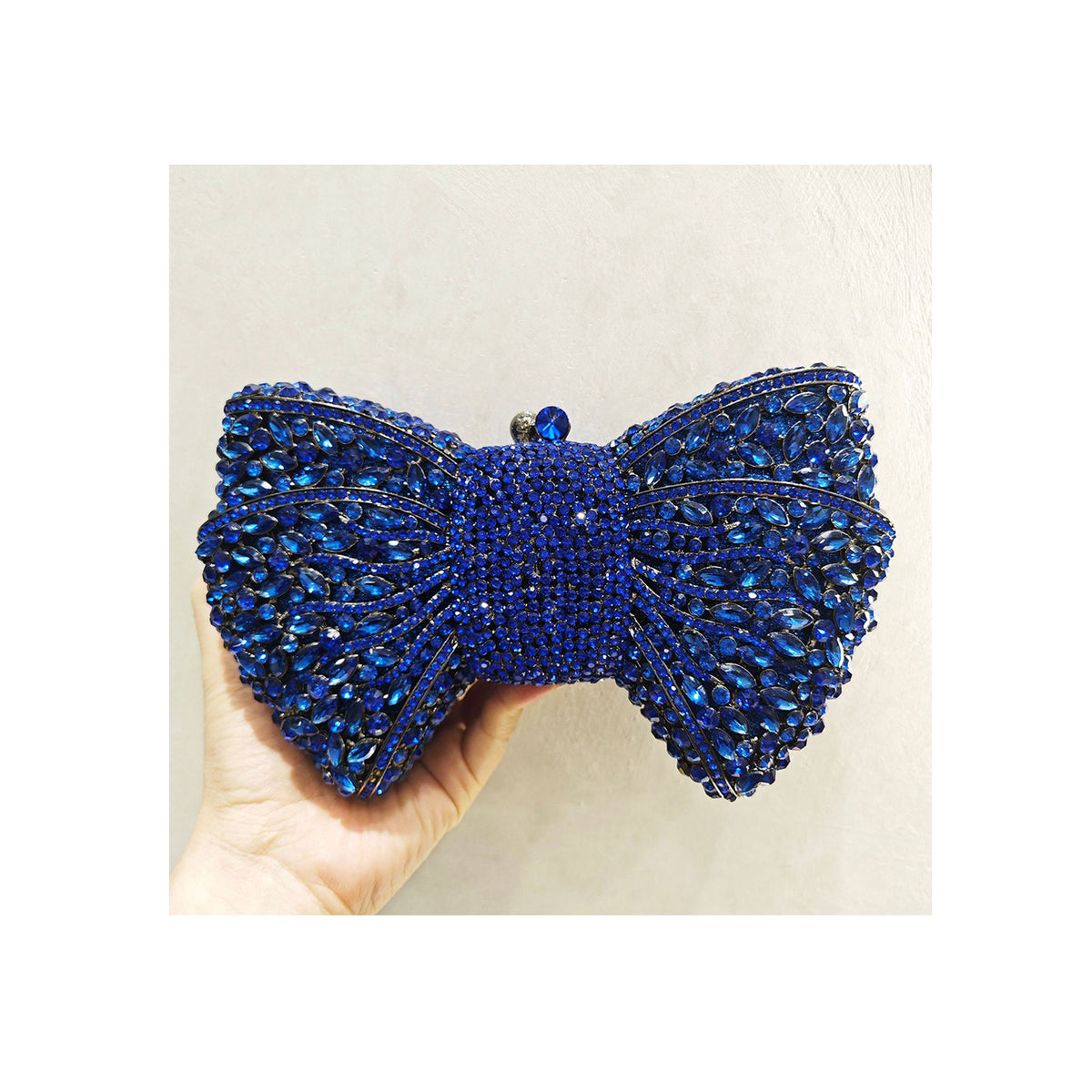 Luxury Bow Crystal Evening Clutch 