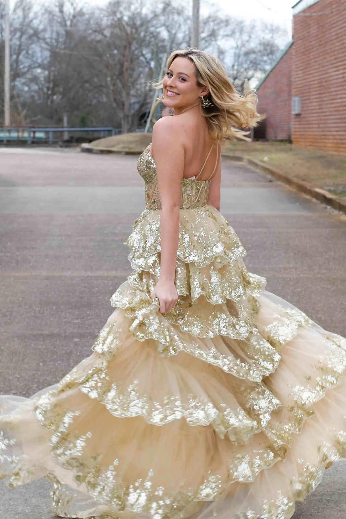 Vibrant Navy Blue Ruffles One shoulder Prom Dress with High Slit SH156 SHARONSAID Vibrant Navy Blue Ruffles One shoulder Prom Dress with High Slit SH156 SHARONSAID